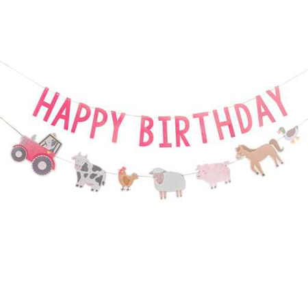 Ginger Ray® Napis Happy Birthday Farm Party
