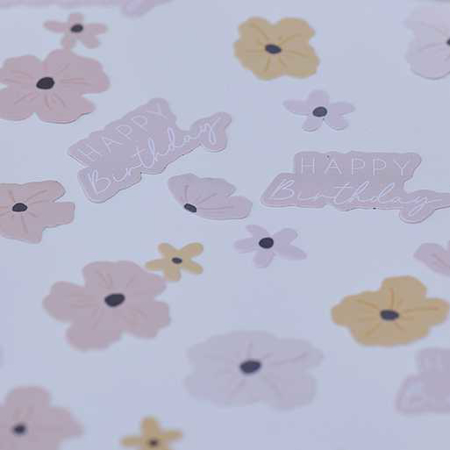 Slika Ginger Ray® Namizni okrasni konfeti Floral Happy Birthday