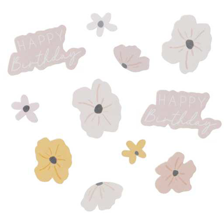 Ginger Ray® Namizni okrasni konfeti Floral Happy Birthday
