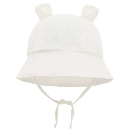 Poletni bombažni klobuček (43-49 cm) Bear White