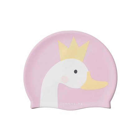 SunnyLife® Otroška plavalna kapa Princess Swan (3-9L)