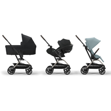 Cybex® Otroški voziček Eezy S Twist+2 Stormy Blue (Taupe Frame)