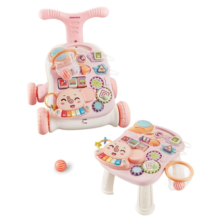 Slika KikkaBoo® Aktivnostni voziček 3v1 Play & Grow Pink
