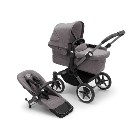 Bugaboo® Otroški voziček 2v1 DONKEY 5 Mono Complete Graphite/Grey Melange - Grey Melange