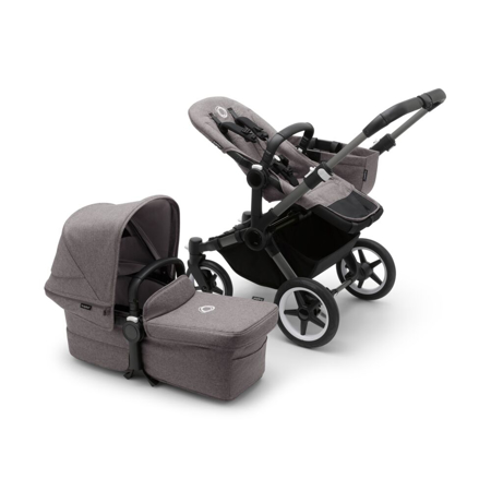 Slika Bugaboo® Otroški voziček 2v1 DONKEY 5 Mono Complete Graphite/Grey Melange - Grey Melange