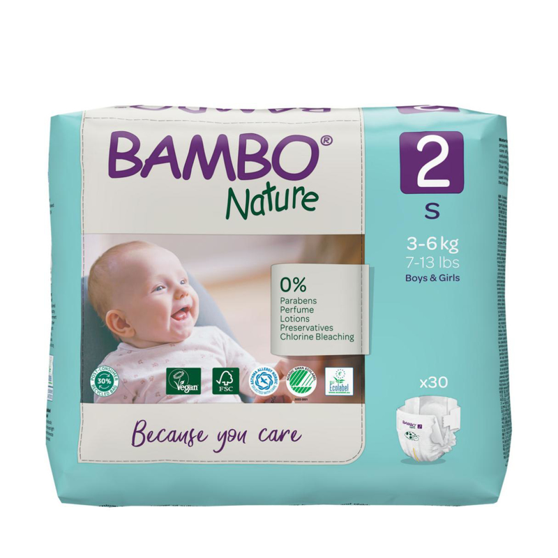 Bambo Nature® Plenice Mini Velikost 2 (3-6 kg) 30 kos