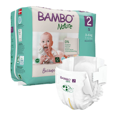 Bambo Nature® Plenice Mini Velikost 2 (3-6 kg) 30 kos