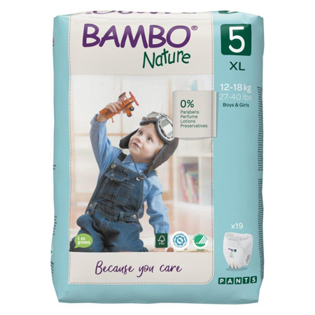 Slika Bambo Nature® Hlačne plenice Junior Velikost 5 (12-18 kg) 19 kos