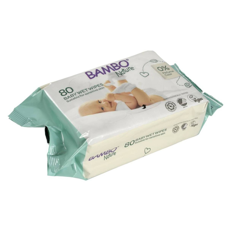 Bambo Nature® Vlažni robčki 80 kos