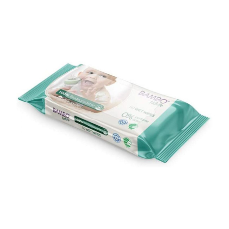 Bambo Nature® Biorazgradljivi vlažni robčki 50 kos