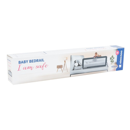 KikkaBoo® Posteljno varovalo I am Safe 150cm Grey