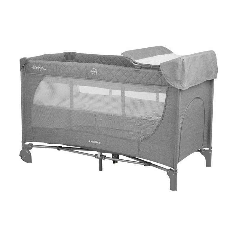 Slika za KikkaBoo® Prijenosan krevetić 2 razine 125x65 Medley PLUS Grey