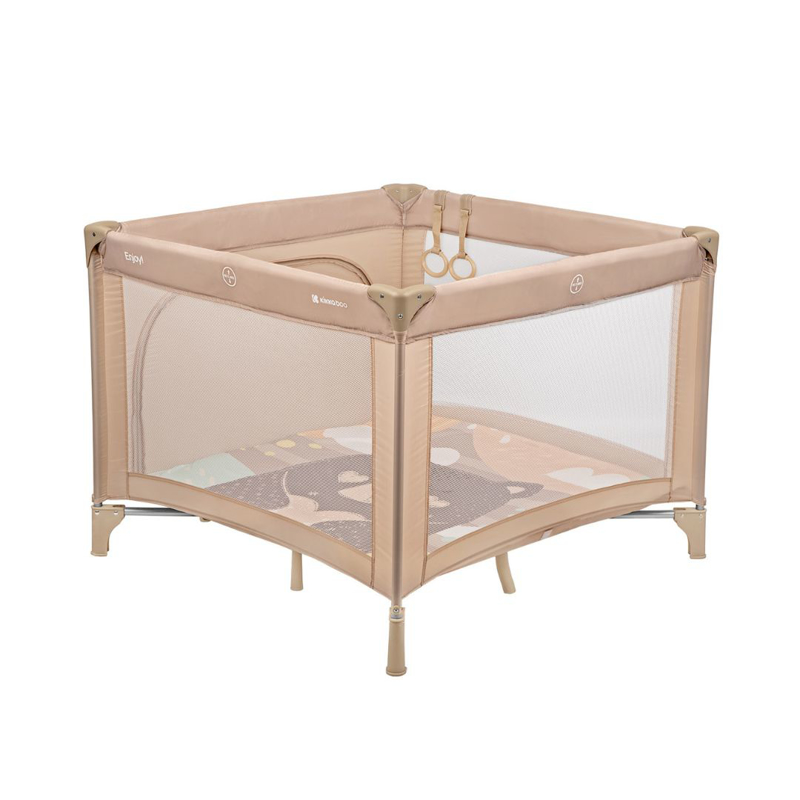 KikkaBoo® Otroška stajica 97x97 Enjoy Beige Bear