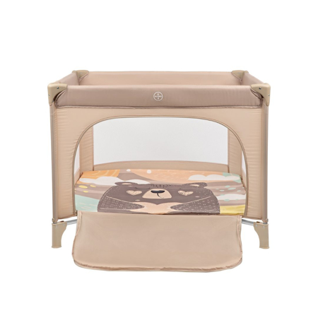 KikkaBoo® Otroška stajica 97x97 Enjoy Beige Bear