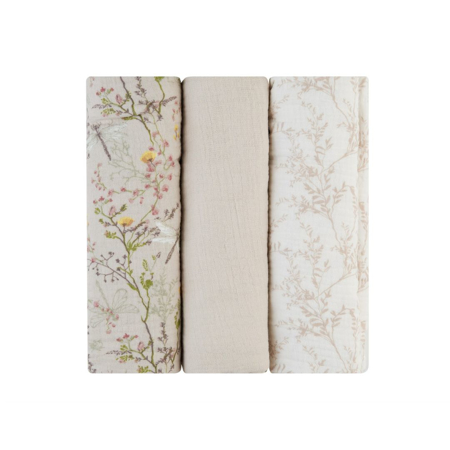 Slika za KikkaBoo® Muslin pelene 3 komada 100x100 cm Secret Garden Beige