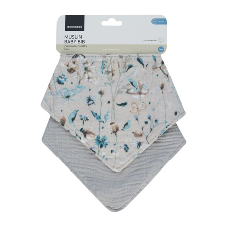 Slika za KikkaBoo® Set od 2 muslin podbradnjaka Dreamy Fields Grey