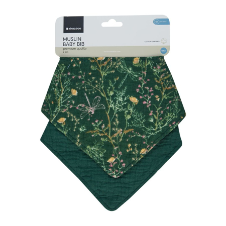 Slika za KikkaBoo® Set od 2 muslin podbradnjaka Secret Garden Green