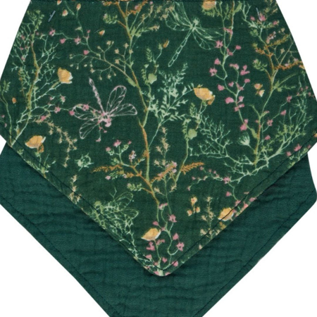 Slika za KikkaBoo® Set od 2 muslin podbradnjaka Secret Garden Green