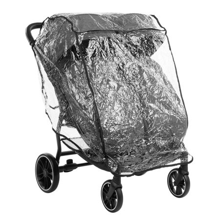 KikkaBoo® Otroški voziček za dvojčke Happy 2 Dark Grey