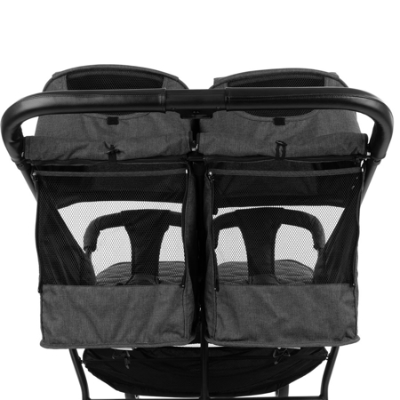 KikkaBoo® Otroški voziček za dvojčke Happy 2 Dark Grey