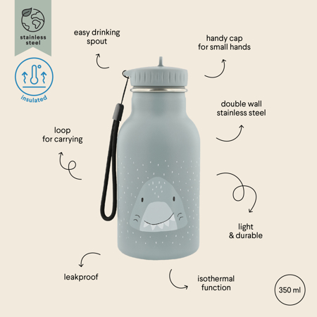 Trixie Baby® Izolirana otroška steklenička 350ml Mr. Shark