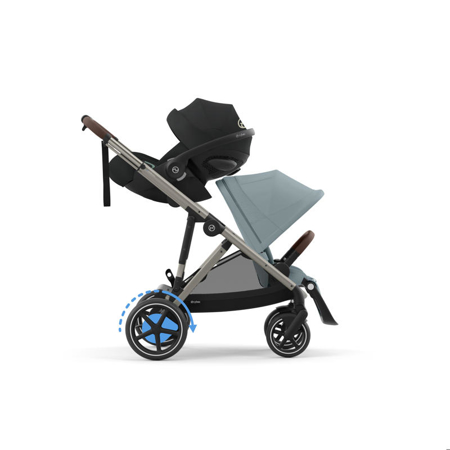 Cybex® Otroški voziček e-Gazelle™ S Stormy Blue (Taupe Frame)