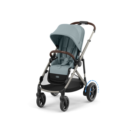 Slika Cybex® Otroški voziček e-Gazelle™ S Stormy Blue (Taupe Frame)