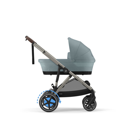 Cybex® Otroški voziček e-Gazelle™ S Stormy Blue (Taupe Frame)