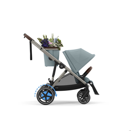 Cybex® Otroški voziček e-Gazelle™ S Stormy Blue (Taupe Frame)