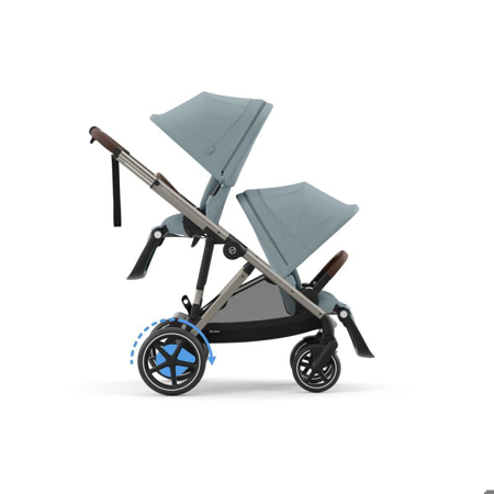 Cybex® Otroški voziček e-Gazelle™ S Stormy Blue (Taupe Frame)