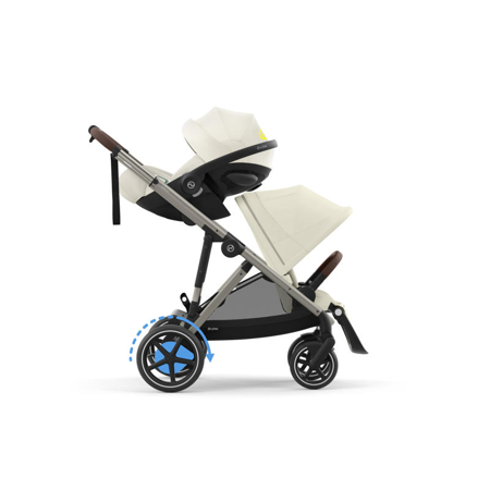 Cybex® Otroški voziček e-Gazelle™ S Seashell Beige (Taupe Frame)