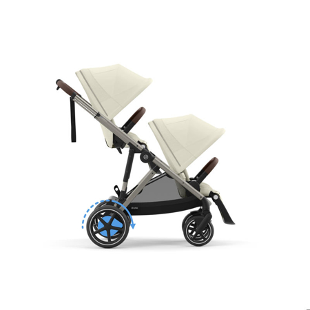 Cybex® Otroški voziček e-Gazelle™ S Seashell Beige (Taupe Frame)
