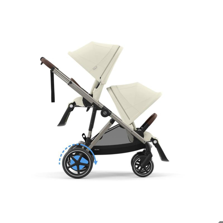 Cybex® Otroški voziček e-Gazelle™ S Seashell Beige (Taupe Frame)