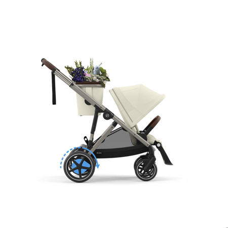 Cybex® Otroški voziček e-Gazelle™ S Seashell Beige (Taupe Frame)