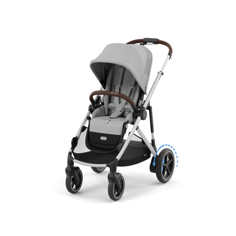 Cybex® Otroški voziček e-Gazelle™ S Stone Grey (Silver Frame)