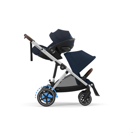 Cybex® Otroški voziček e-Gazelle™ S Ocean Blue (Silver Frame)