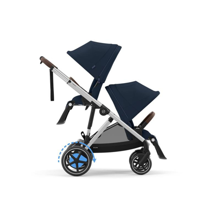 Cybex® Otroški voziček e-Gazelle™ S Ocean Blue (Silver Frame)