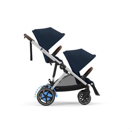 Cybex® Otroški voziček e-Gazelle™ S Ocean Blue (Silver Frame)