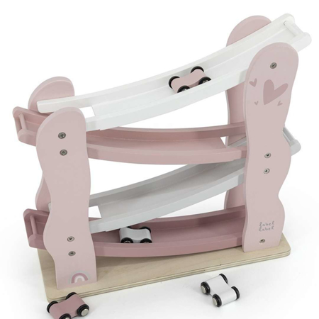 Label Label® Lesena dirkalna steza Car Slider Pink