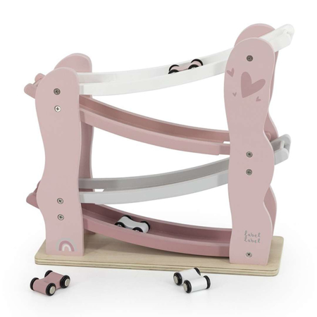 Slika Label Label® Lesena dirkalna steza Car Slider Pink