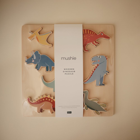 Slika za Mushie® Drvena slagalica Dinosaur