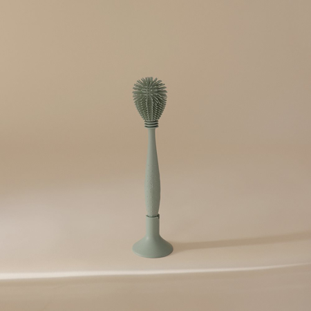 Mushie® Silikonska krtačka za čiščenje Cambridge Blue