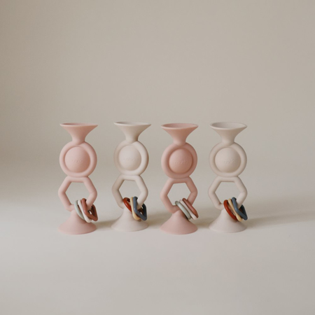 Mushie® Silikonska igrača HexaPop - Blush