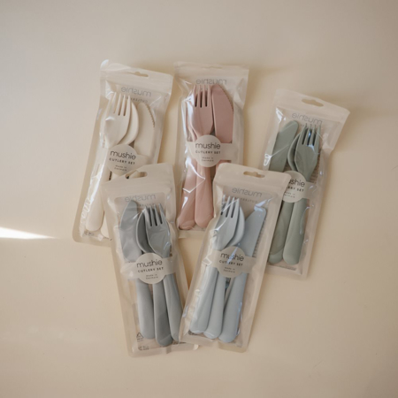 Mushie® Otroški pribor 3-delni Powder Blue
