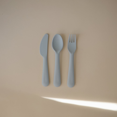 Mushie® Otroški pribor 3-delni Powder Blue