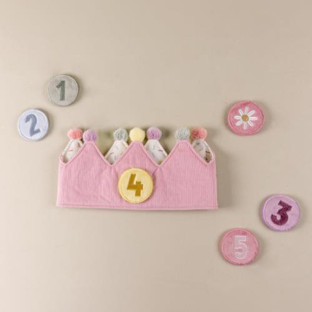 Picture of Little Dutch® Rojstnodnevna krona s številkami Pink