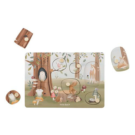 Slika za Little Dutch® Drvene puzzle sa zvukom Forest Friends FSC