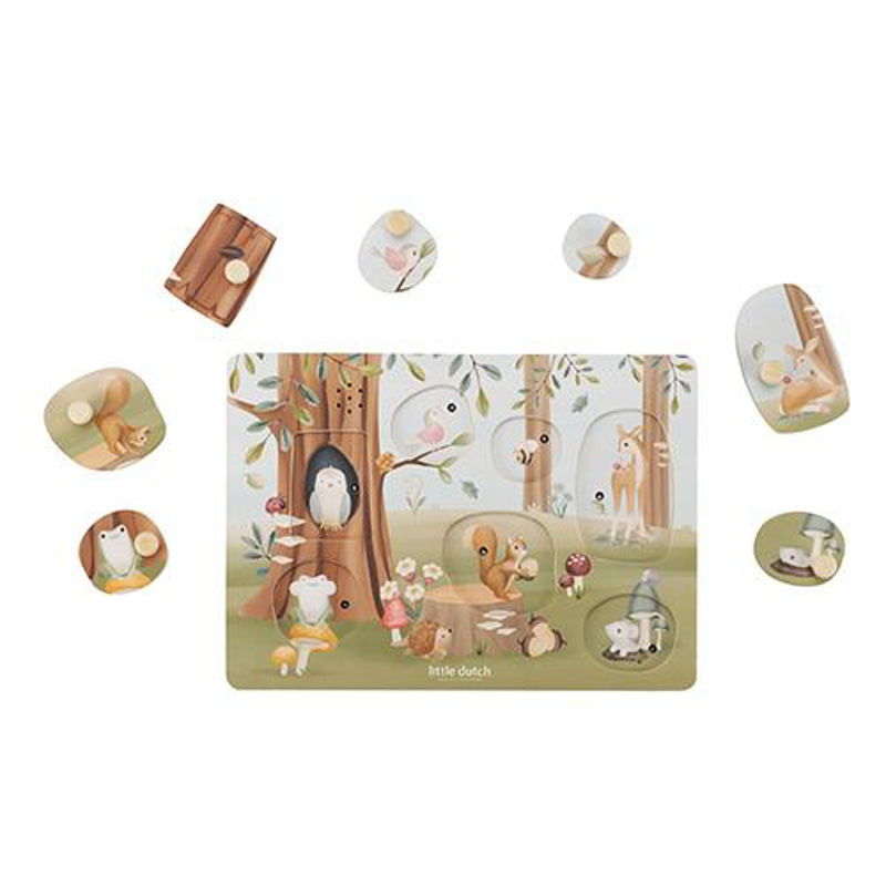 Slika za Little Dutch® Drvene puzzle sa zvukom Forest Friends FSC