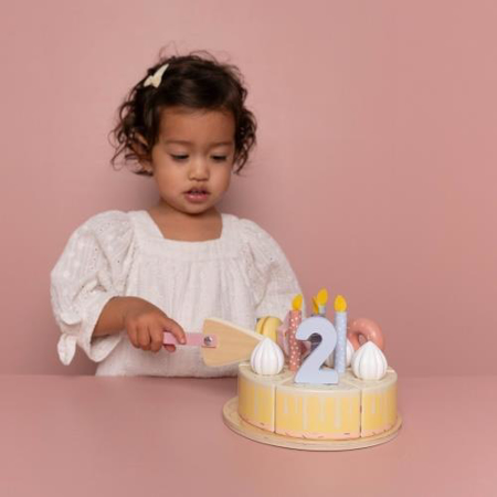 Little Dutch® Lesena rojstnodnevna torta Pink
