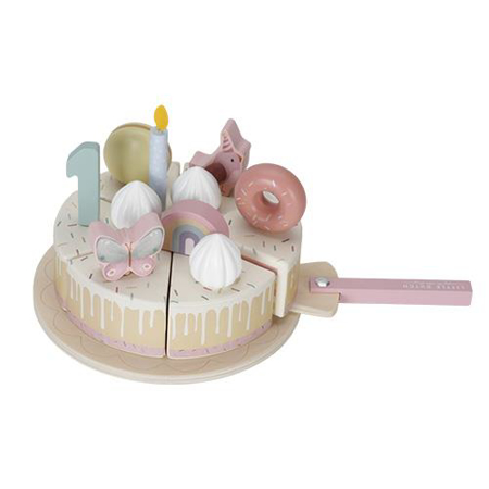 Little Dutch® Lesena rojstnodnevna torta Pink